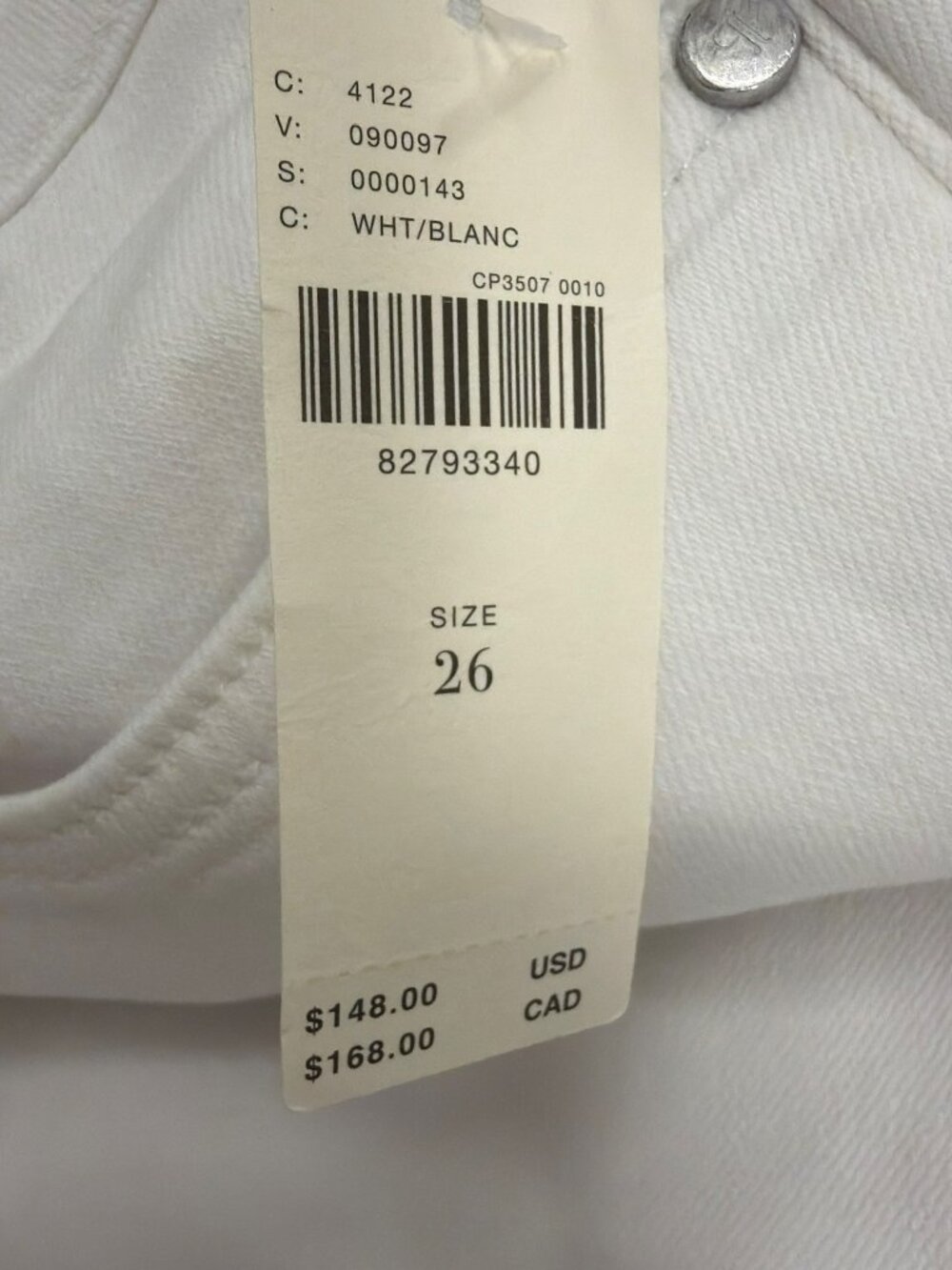 Anthropologie Pilcro Cropped White Stretch Denim Jeans New - Picture 8 of 11